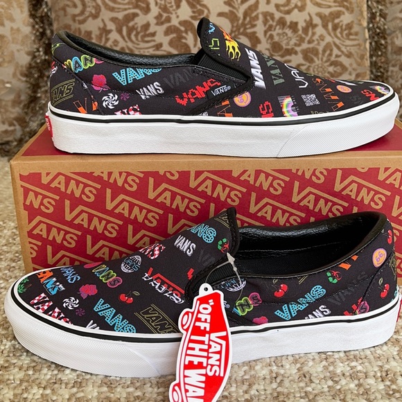 Vans Classic Slip On Disruptive Black/True White M - Picture 2 of 16